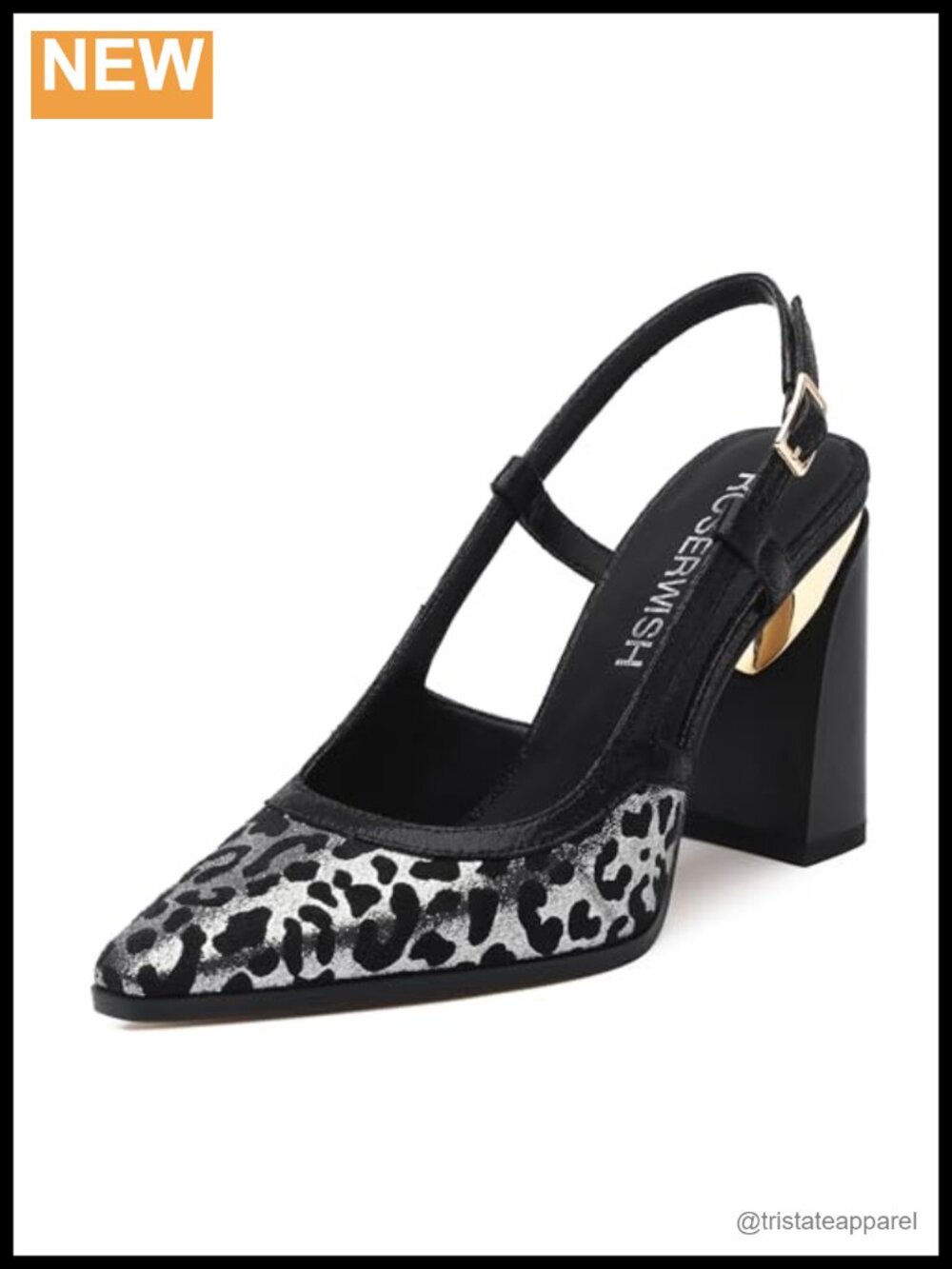 Women's Slingback Heels Chunky Block Pumps